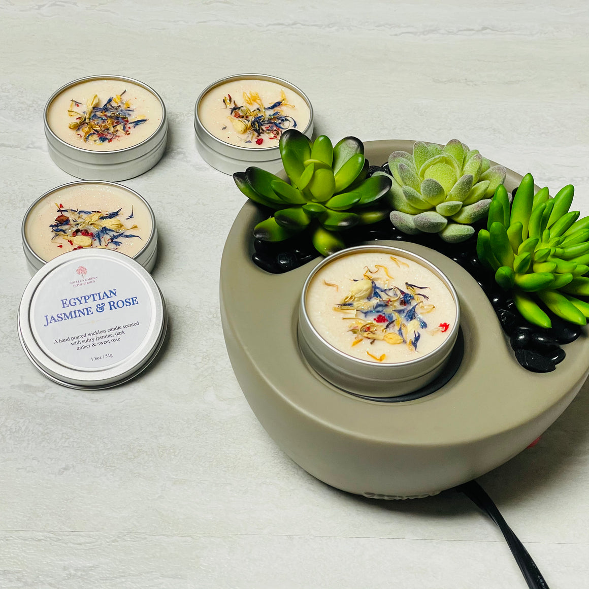 Egyptian Jasmine & Rose Wickless Candle